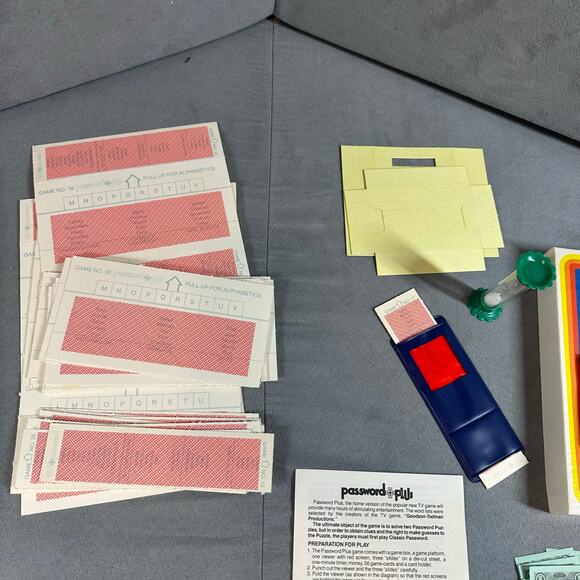 Vintage Password Plus TV Game Show Board Game Milton Bradley - Picture 3 of 7